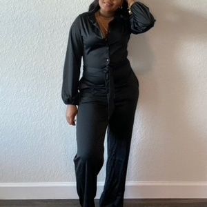Tasty Black Wine Jumpsuit